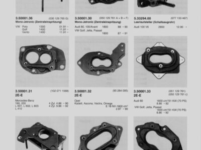 gummiflansch und isolierflansch für solex vergaser , div. modelle