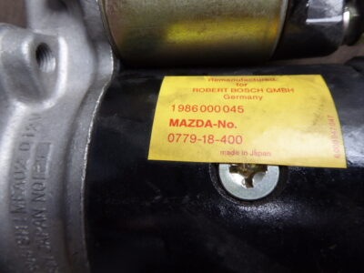 Anlasser Mazda 077918400,077918400A,M003T20181 Bj. 1969-1974;Bosch 0986000050 Isuzu 8942135380 Bedford Blitz,Isuzu Trooper;Bosch 0986001019 Austin Morris Marina;0986001035,0000025266 Austin Morris Princess;Paris Rhone D9E7, Femsa MTD12-18,0986001160