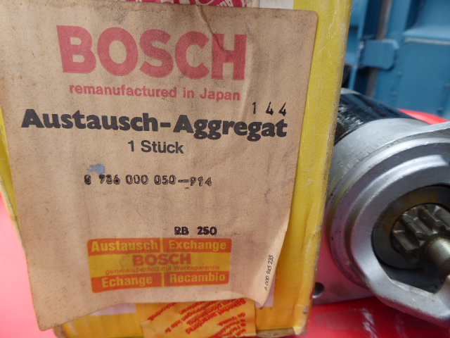 Anlasser Mazda 077918400,077918400A,M003T20181 Bj. 1969-1974;Bosch 0986000050 Isuzu 8942135380 Bedford Blitz,Isuzu Trooper;Bosch 0986001019 Austin Morris Marina;0986001035,0000025266 Austin Morris Princess;Paris Rhone D9E7, Femsa MTD12-18,0986001160